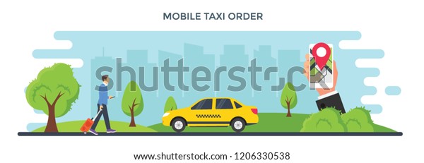 An online\
mobile taxi order to get vehicle easily\
