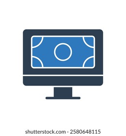 Online Money With Computer Icon