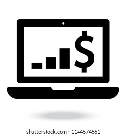 Online money concept vector icon