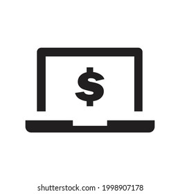 Online money icon vector illustration.
