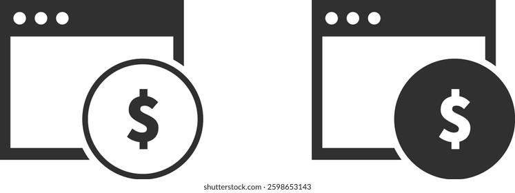 Online money transaction donation icon vector illustration