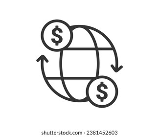 Online money transfer. Illustration vector