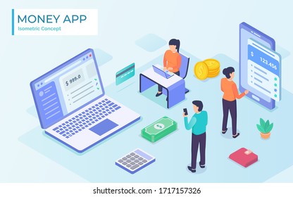 Online money transfer payment illustration vector illustration concept. can use for, landing page, template, web, mobile app, poster, banner,