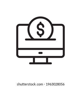 Online-Money-Vektorsymbol Bank- und Finanzsymbol EPS10 FIle