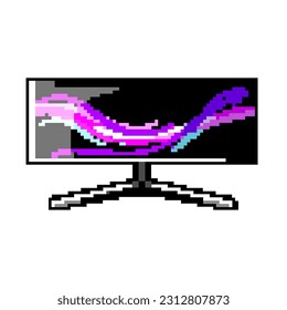 online monitor pc gaming game pixel art retro vector. bit keyboard neon, internet technology online monitor pc gaming. old vintage illustration