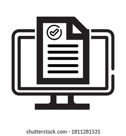 Online monitor vote confirm icon