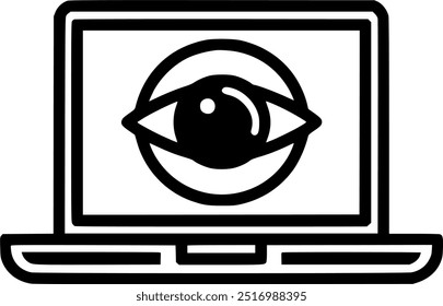 Ícone de linha de monitoramento online. sinal de estilo linear para conceito móvel e sinal, símbolo, vetor, arte