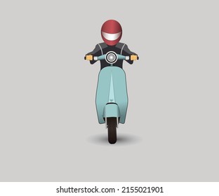 online motorcycle taxi rider illustration or vector