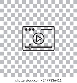 icono de película en línea, icono multimedia