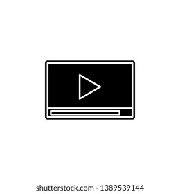 online movie icon. Simple glyph, flat vector of Cinema icons for UI and UX, website or mobile application