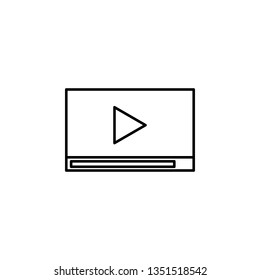 online movie icon. Simple thin line, outline vector of movie, cinema, film, screen, flicks icons for UI and UX, website or mobile application