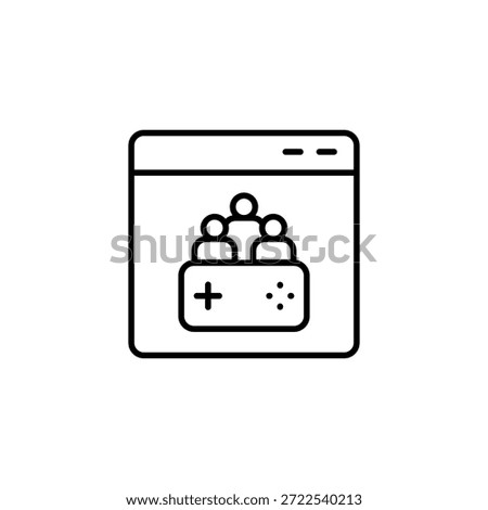Online Multiplayer Gaming Interface Outline Symbol