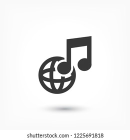 Online music  icon. Vector  Eps 10 