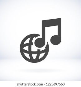 Online music  icon. Vector  Eps 10 