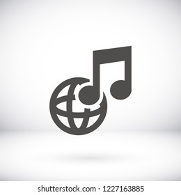 Online music  icon. Vector  Eps 10 