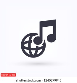 Online music  icon. Vector  Eps 10 