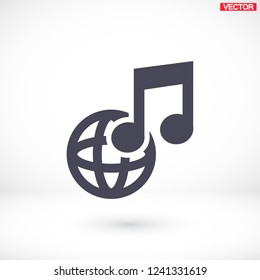 Online music  icon. Vector  Eps 10 