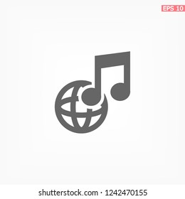 Online music  icon. Vector  Eps 10 
