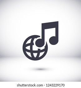 Online music  icon. Vector  Eps 10 