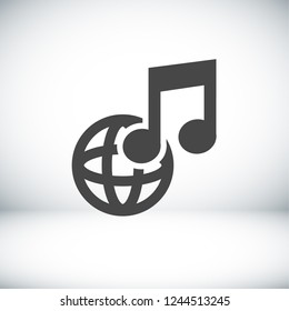 Online music  icon. Vector  Eps 10 