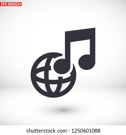 Online music  icon. Vector  Eps 10 