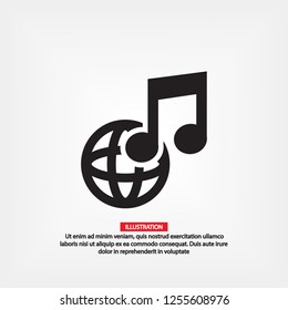 Online music  icon. Vector  Eps 10 