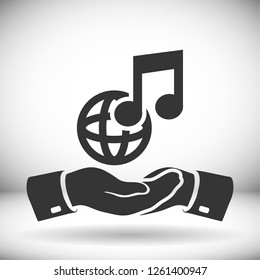 Online music  icon. Vector  Eps 10 