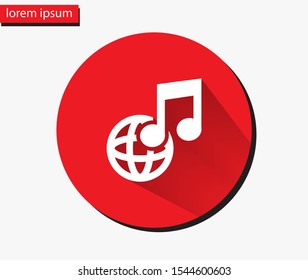Online music icon. Vector Eps 10 . Lorem Ipsum Flat Design