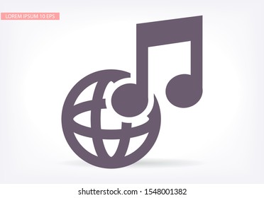 Online music icon. Vector Eps 10 . Lorem Ipsum Flat Design