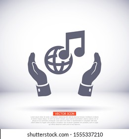 Online music icon. Vector Eps 10 . Lorem Ipsum Flat Design