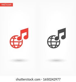 Online music icon. Vector Eps 10 . Lorem Ipsum Flat Design