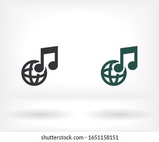 Online music icon. Vector Eps 10 .