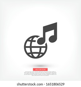 Online music icon. Vector Eps 10 . Lorem Ipsum Flat Design
