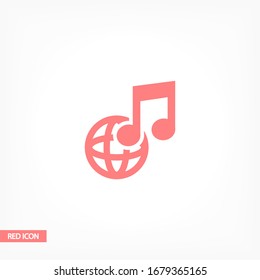 Online music icon. Vector Eps 10 . Lorem Ipsum Flat Design