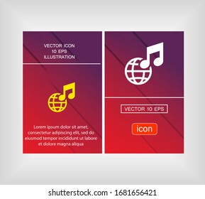 Online music icon. Vector Eps 10 . Lorem Ipsum Flat Design