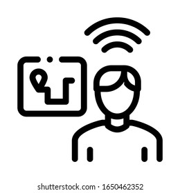 Online Navigator Icon Vector. Outline Online Navigator Sign. Isolated Contour Symbol Illustration