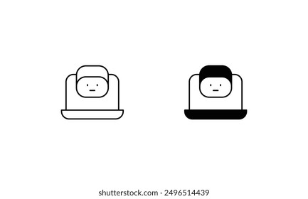Online Network vector icon with whitebackground vector stock illustration