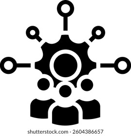 Online Networking Icon Glyph Vector Illustration