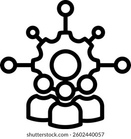 Online Networking Icon Line Vector Illustration