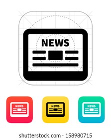 Online news application icon. Vector illustration.