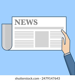 Online news concept, Bulletin and information, Business and market news, digital publication, press release, news publication, Blogging Concept, Financial report vector illustration. flat vector.