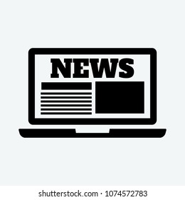 online news icon vector