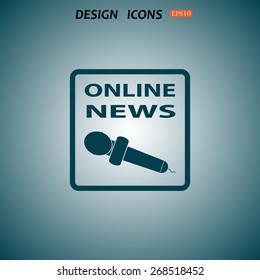 of online news. icon. vector design