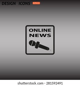 of online news. icon. vector design