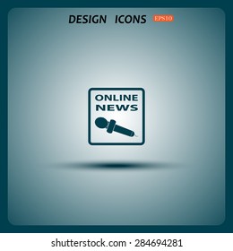 of online news. icon. vector design