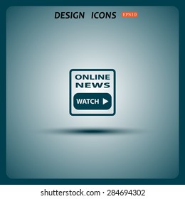 of online news. icon. vector design