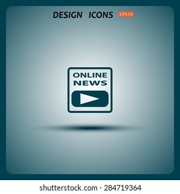 of online news. icon. vector design