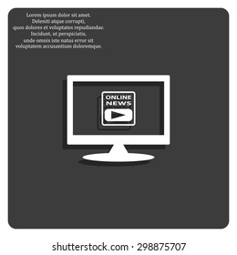 of online news. icon. vector design