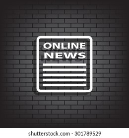 online news. icon. vector design