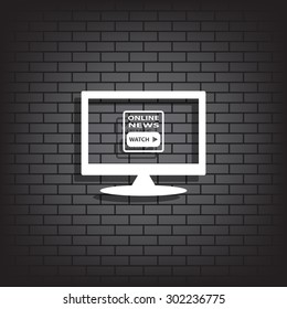 of online news. icon. vector design